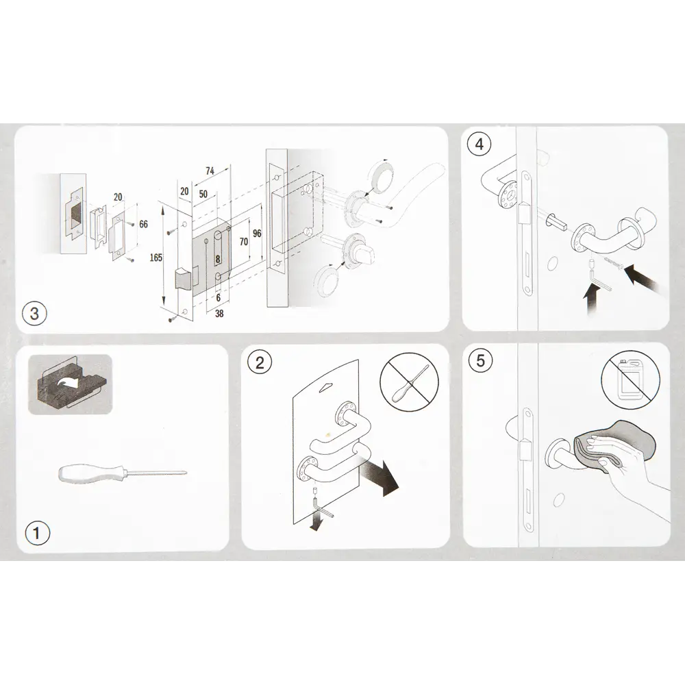 Комплект дверных ручек 27L 170 BK CF, с запиранием, цвет кофе ФАБРИКА ЗАМКОВ STLM-2074206 - Вид №3