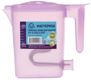 1051755 Электрочайник Мастерица ЭЧ 0,5/0,5-220С фиолетовый