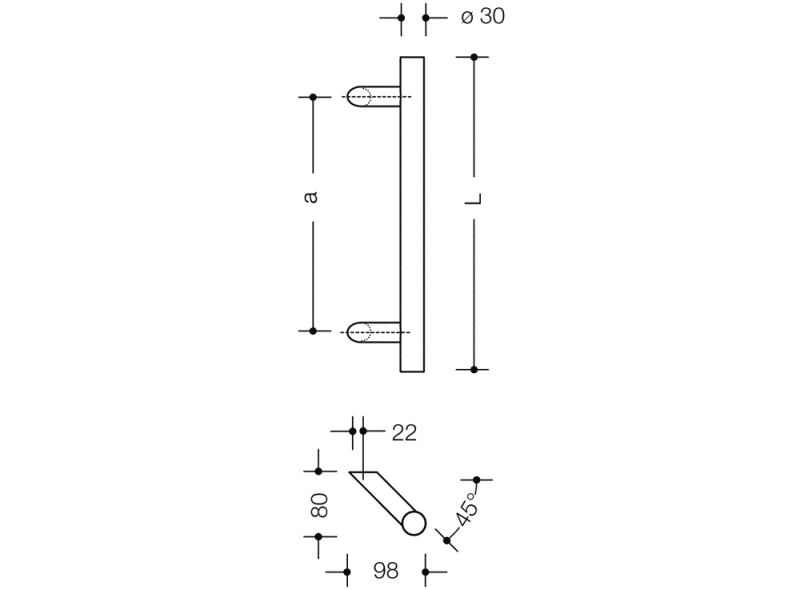 160XA.3000G7 Справиться HEWI Beschläge für Außentüren  - Вид №1