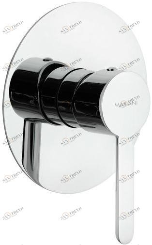 Rubinetterie Mariani Смеситель для душа, однорычажный, с тарелкой Noir 179 - no