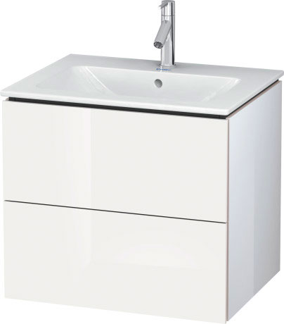 LC624007272 Тумбочка подвесная L-Cube #LC6240 620 x 481 мм Дуб брашированный, натуральный шпон Duravit - Вид №2