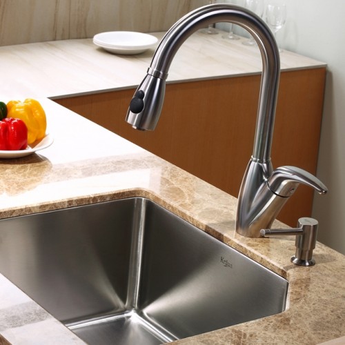 KHU121-23-KPF2120-SD20 Накладная раковина на столешницу  прямоугольная Krausru  - Вид №1