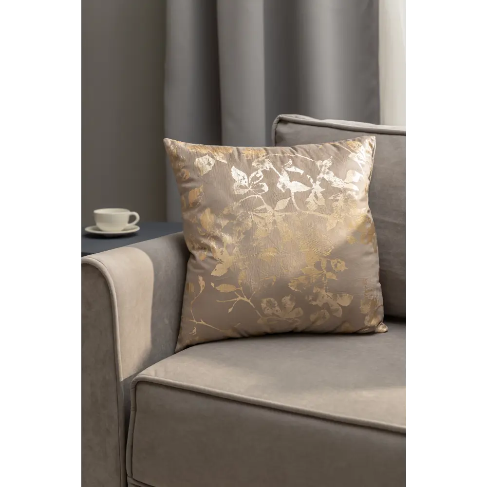 Подушка Seasons Seme бархат 45x45 см цвет серо-коричневый 84391939 STLM-2126821  - Вид №3