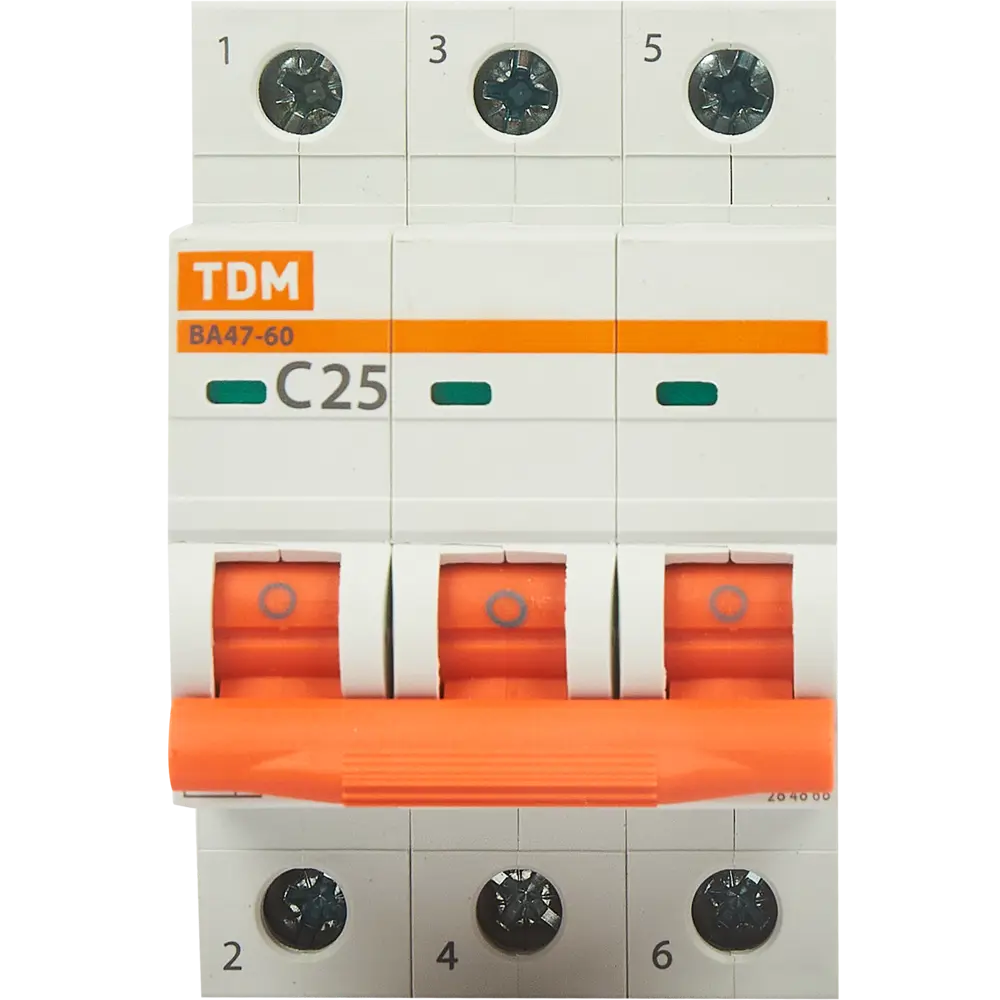 Автоматический выключатель TDM Electric ВА47-60 3P C25 А 6 кА SQ0223-0111 84399541 STLM-2163830  - Вид №1