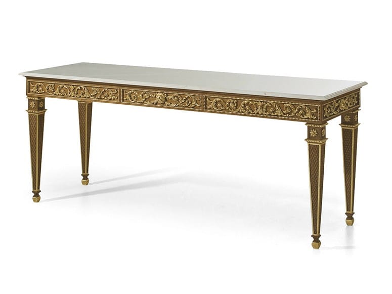 Дубовая консоль с мраморной столешницей OAK Галерея ARCH-00148561