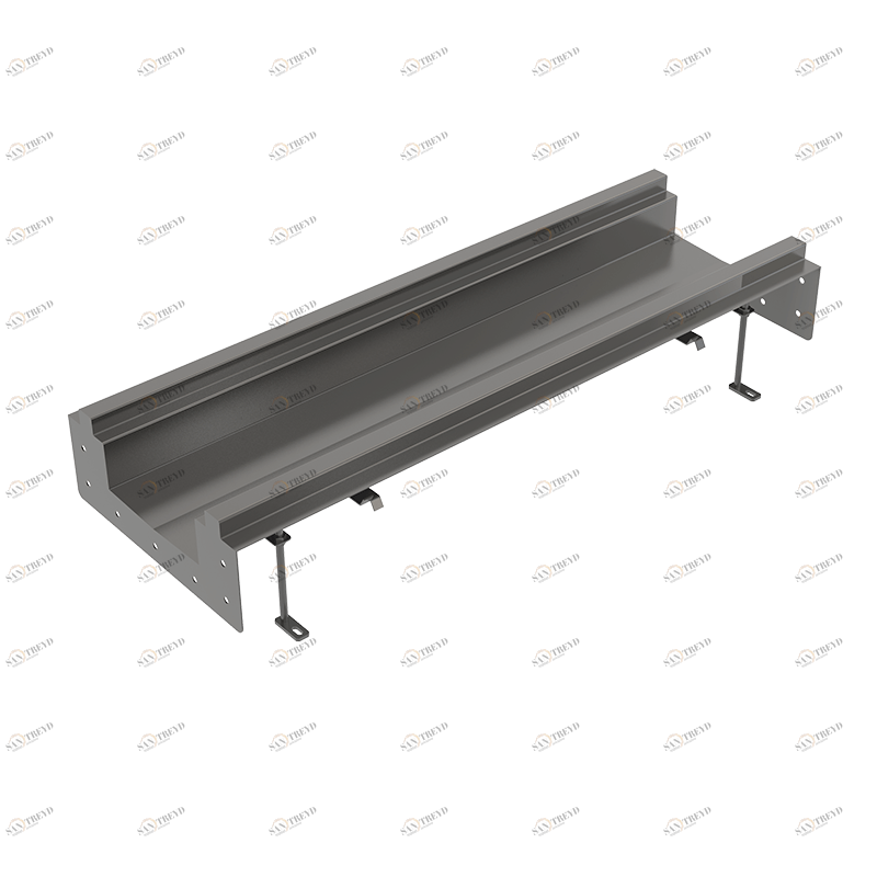 Промышленный коробчатый желоб наклонный из нержавеющей стали AISI 316L ALCAPLAST APR11201S