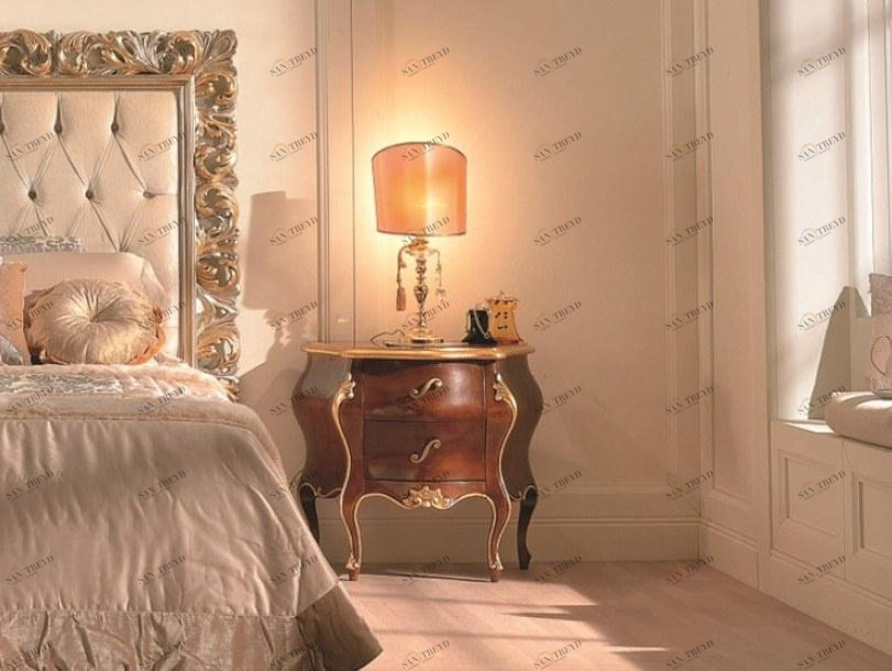 SCAPPINI & C Круглая прикроватная тумбочка из дерева с ящиками 35th anniversary 2082