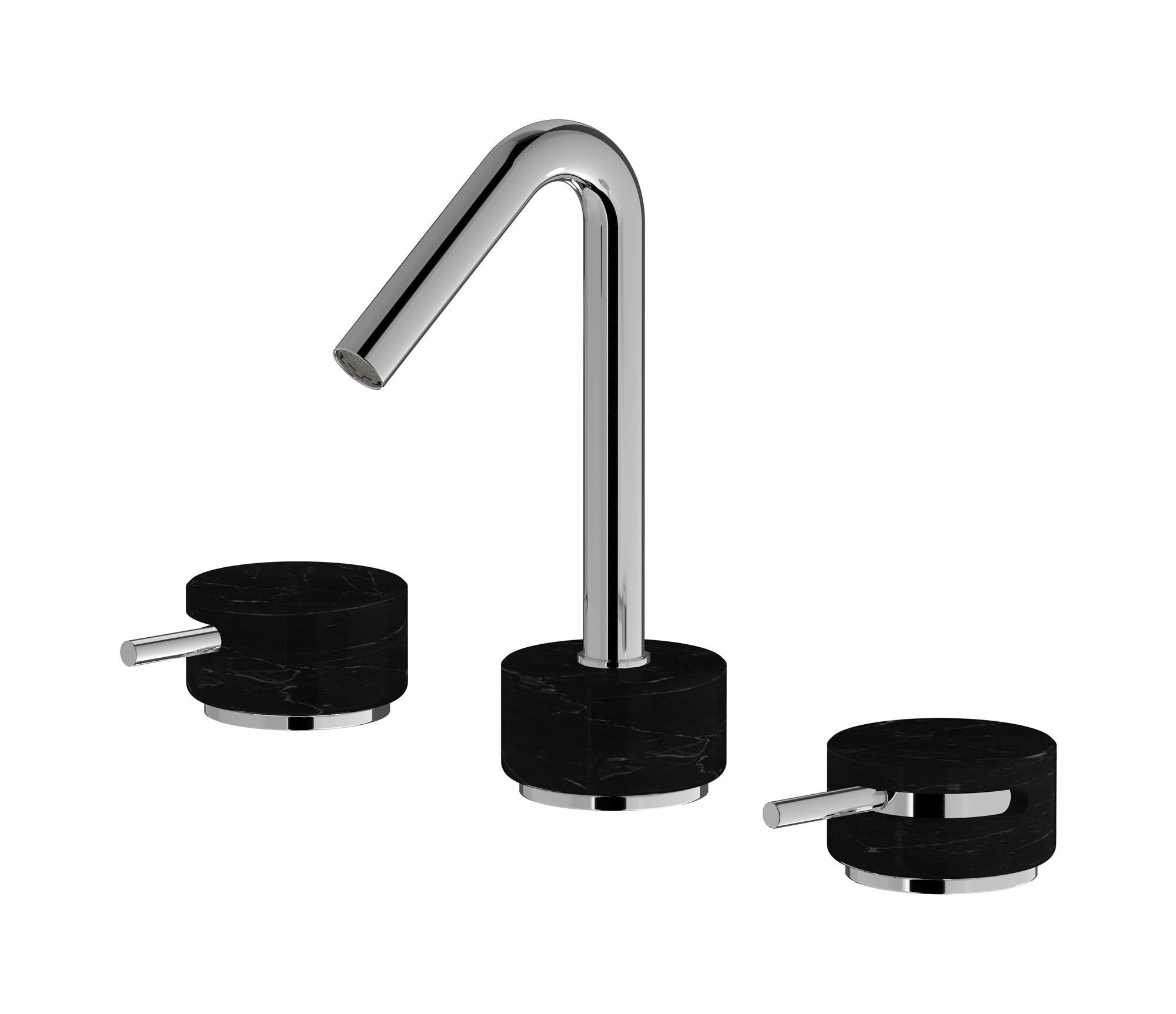 Смеситель для раковины с 3 отверстиями для мраморной столешницы с автоматическим сливом IB мрамор + мрамор Elle ARCH-00040657 - Вид №2