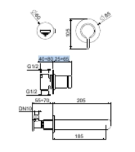 СО830606015 Смеситель для раковины CO830606015, хром Webert Coral - Вид №1