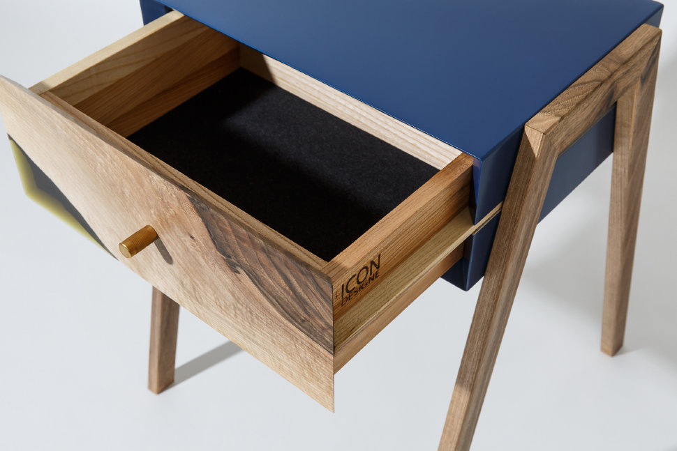 Тумбочка прикроватная с ящиком коричневая Storm G ICON DESIGNE STORM 177933 Коричневый - Вид №4