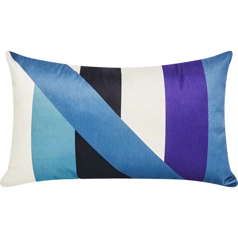 Подушка Геометрия 30х50 Бархат Синяя SEASONS STLM-2046503