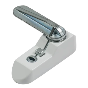 Замок для ПВХ окон металлический, цвет белый, 10 шт.