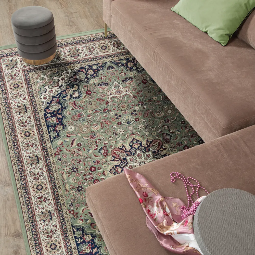 Ковер вискоза Isphahan 77801 Green 160x230 см цвет зеленый 83271520 STLM-2089029 Santreyd 