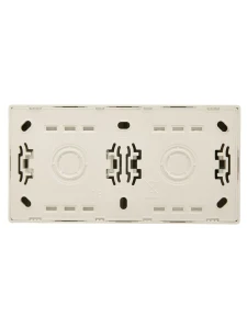 LETO Выключатель с подсветкой и розетка с/з, крем горизонталь