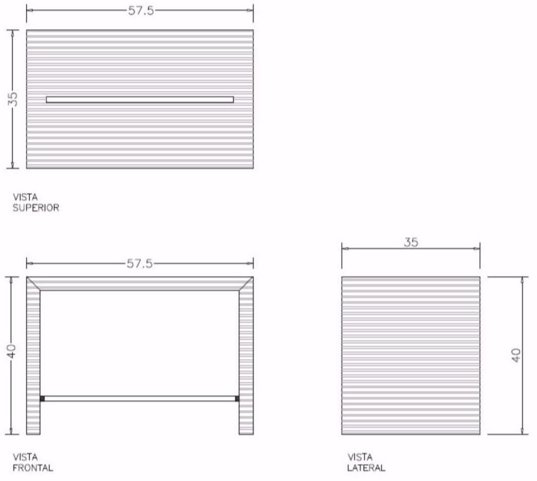 Vallvé Табурет для ванной из дерева Teka 2010026 - Вид №2