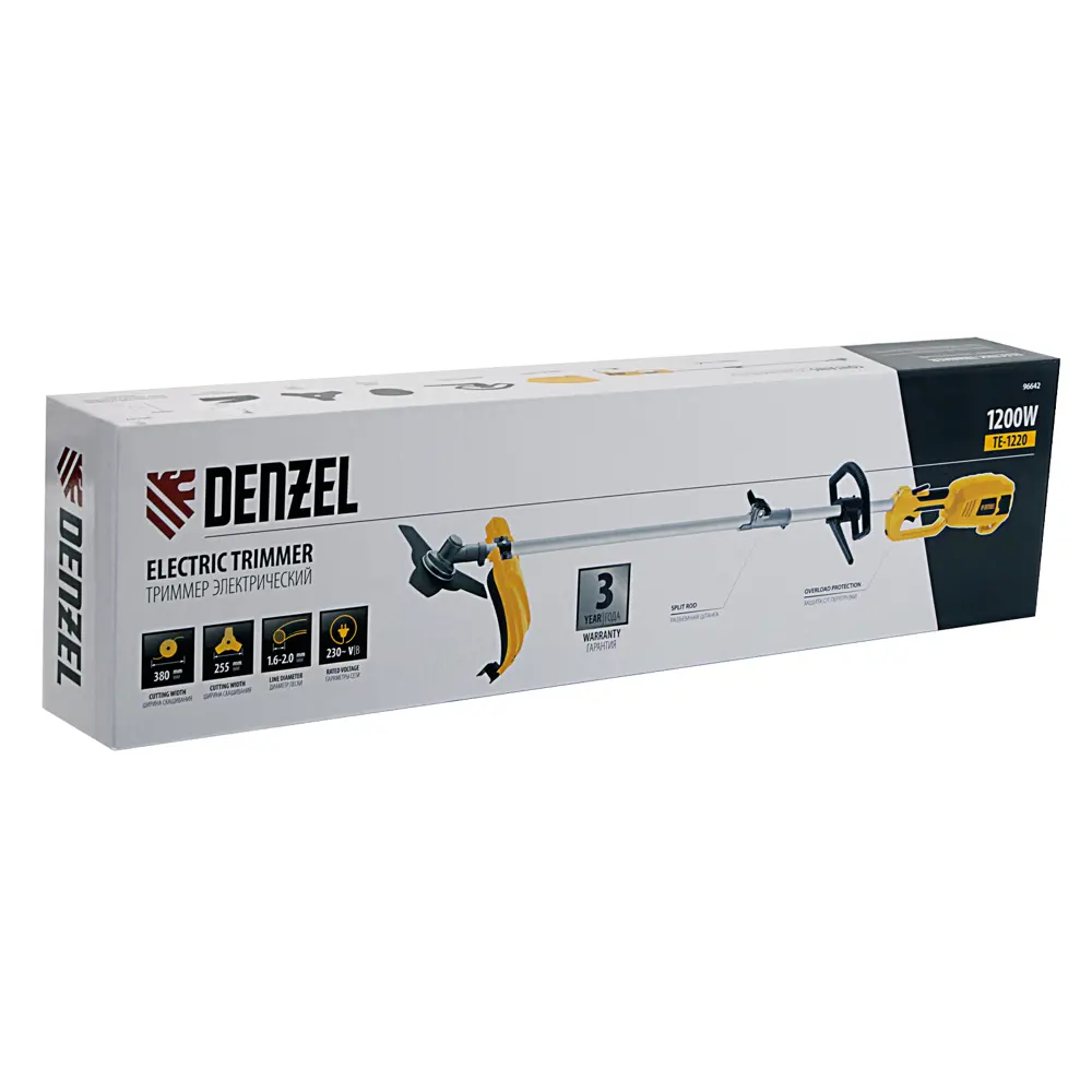 Триммер электрический Denzel TE-1220 1200 Вт 87620979 STLM-2200791  - Вид №7