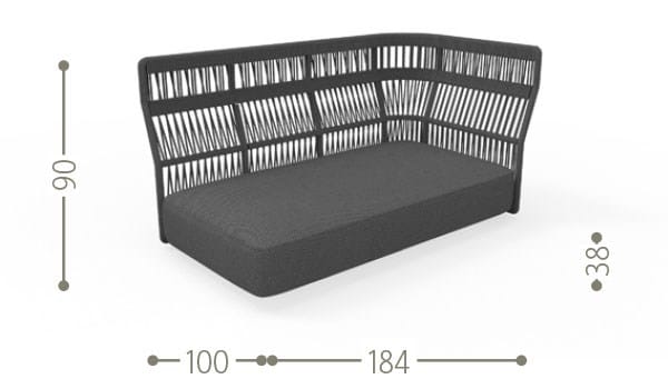 Секционный садовый диван из ткани и веревки Talenti ARCH-00118279 - Вид №25