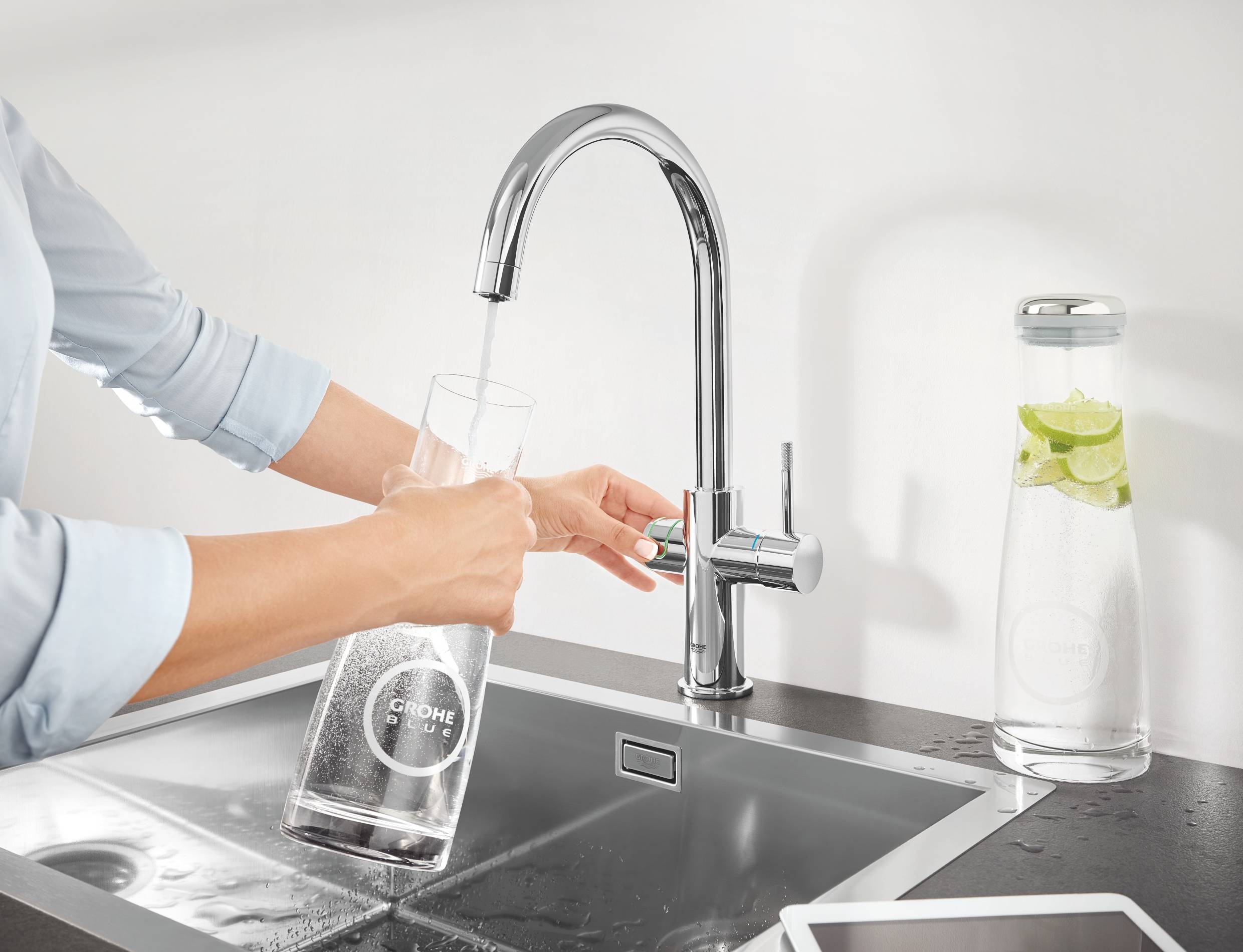 Стартовый комплект GROHE Blue Professional C-излив, хром (31607002) - Вид №7