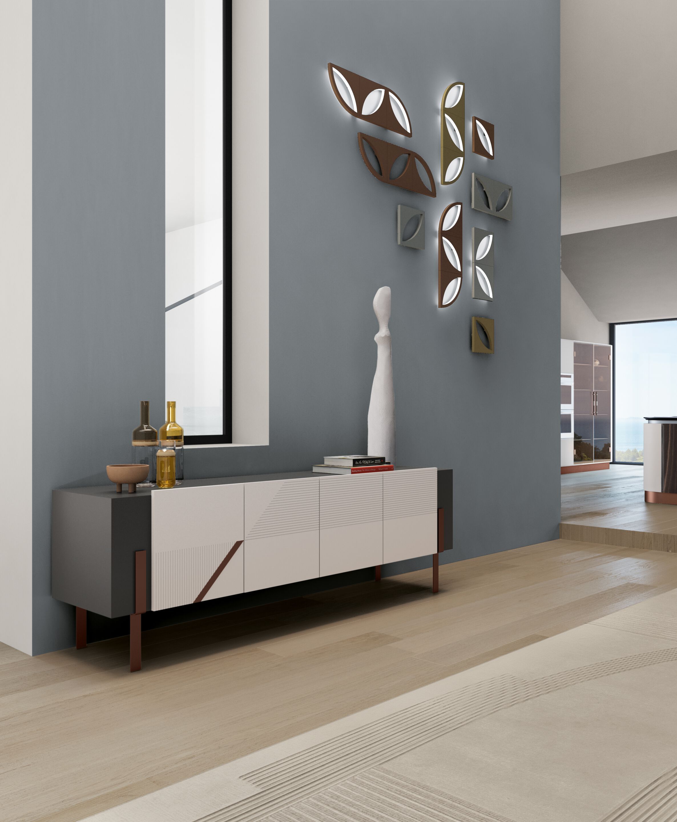 Алюминиевый светодиодный настенный светильник Bizzotto Italia ARCH-00047723 - Вид №1