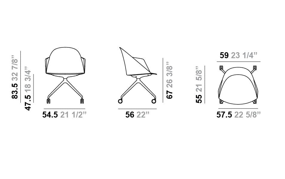 Спицевое кресло с подлокотниками Arper Cila ARCH-00085559 - Вид №2