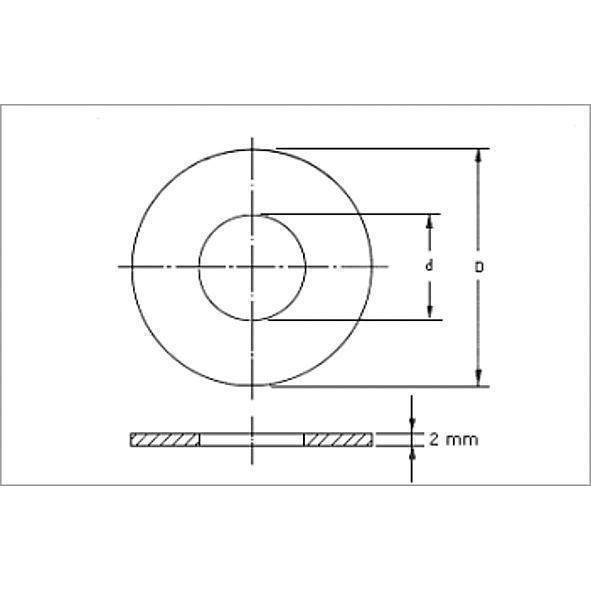 1D40 SANHA FL-D уплотнение для фланцев высок. давл., безасбест. DN 40 - PN10/16 (49x92x2mm) мм  - Вид №1