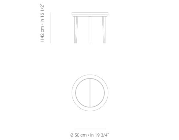 Круглый садовый столик в ироко Braid Feeling ARCH-00012600 - Вид №2