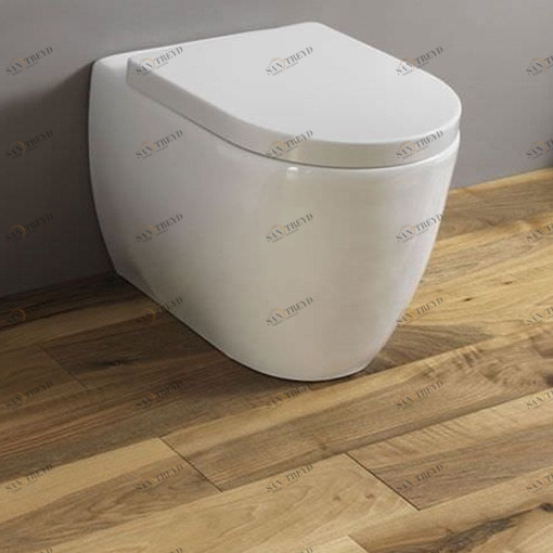 OV00100001 Приставной унитаз напольный Белый Disegno Ceramica OVO Италия