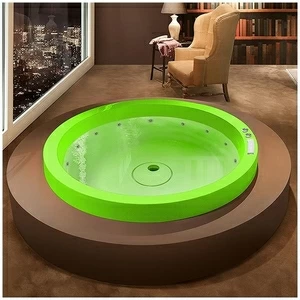 Ванна GRUPPO TREESSE Eos 160 STX-V846B-S салатовая с гидромассажем круглая отдельностоящая