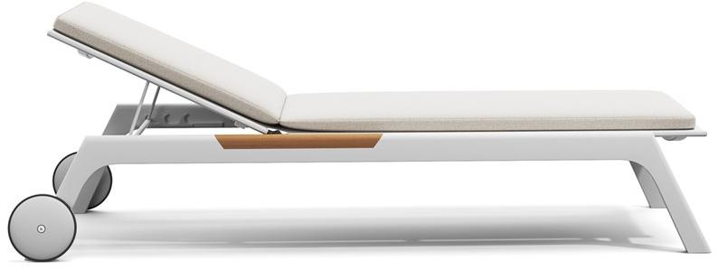 Atmosphera Откидной алюминиевый садовый шезлонг на колесиках Nevada Nv.lt - Вид №1