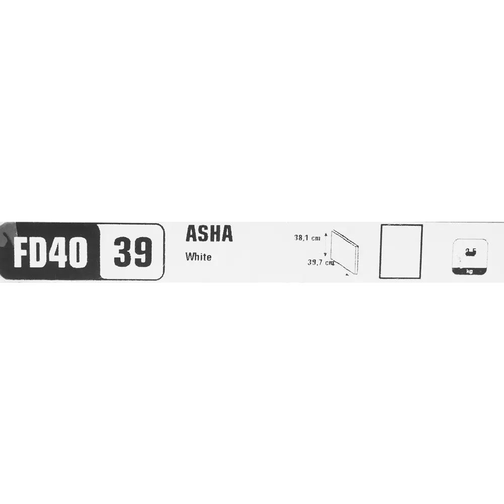 Фасад кухонный DELINIA ID Аша белый глянцевый 39.7×38.1 см 82011158 STLM-1549182 - Вид №11