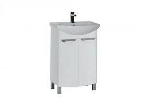 Тумба с раковиной Aquanet Парма 65 белый (2 дверцы)