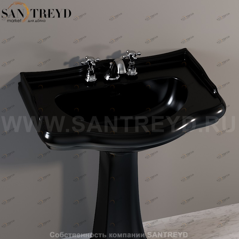 104704 Напольная раковина стоящая прямоугольная Kerasan RETRO