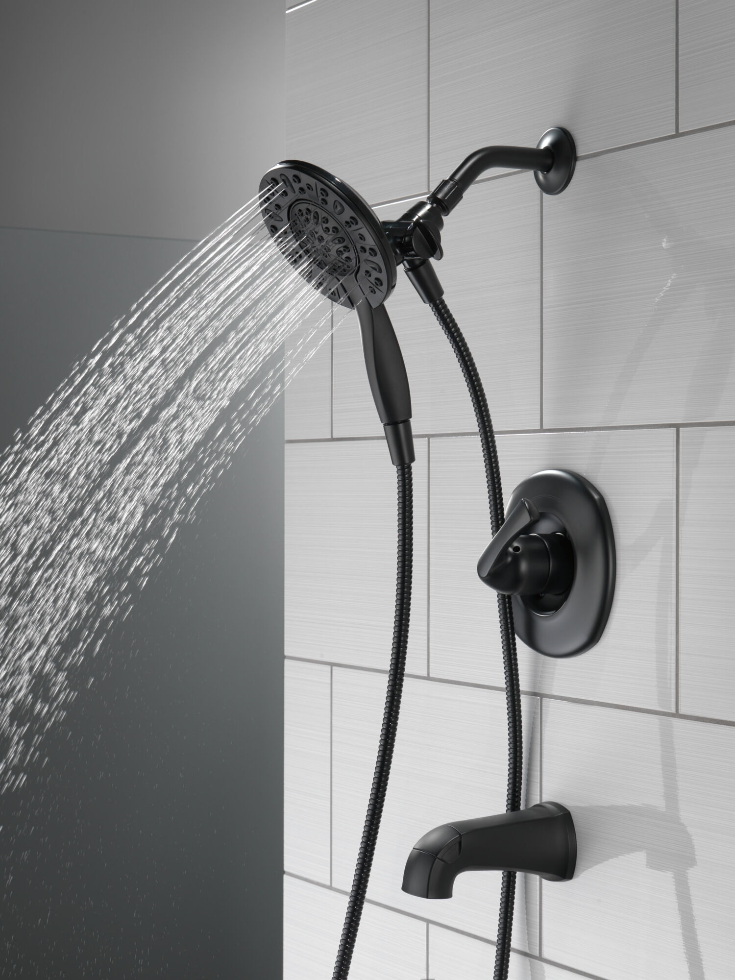 144890-BL-I Ванна и душ Monitor® серии 14 с In2ition® Delta Faucet Larkin Матовый черный  - Вид №8