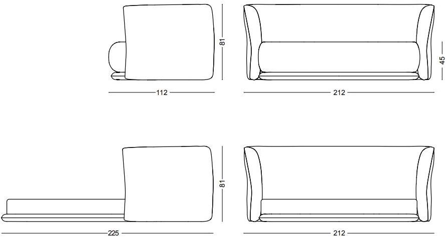 Bolzan Letti 3-местный тканевый диван-кровать Jill sun-id-1490461 - Вид №5