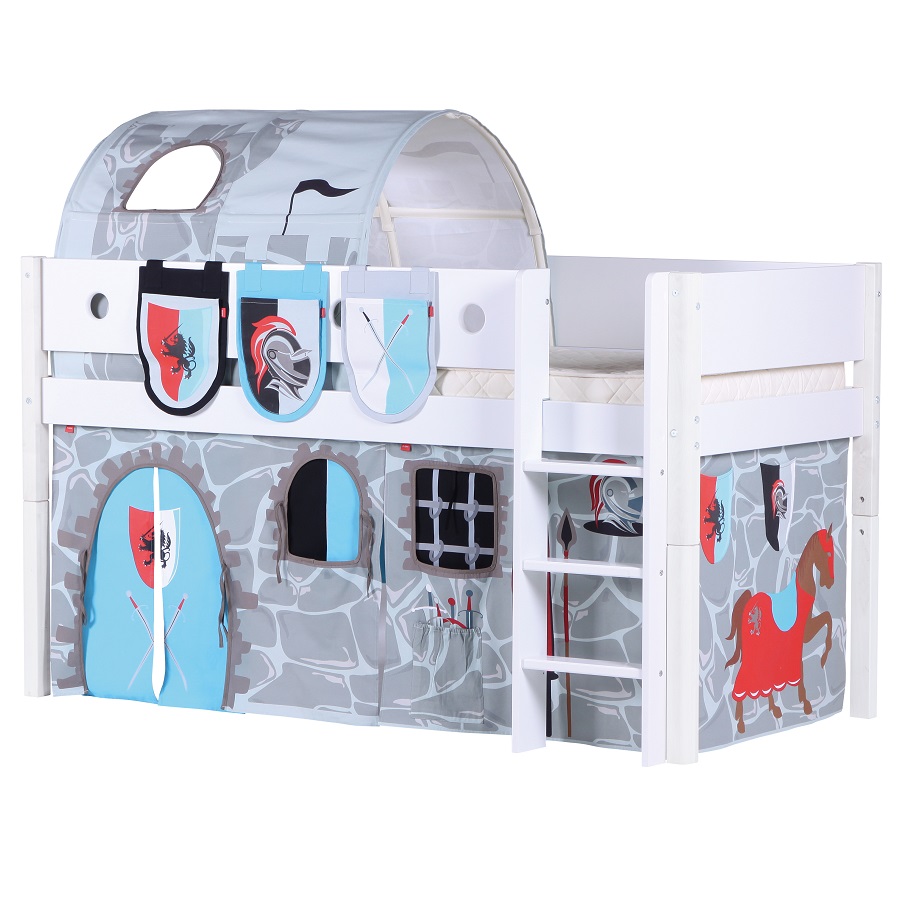 Кровать Flexa White с лестницей, 200 см, белая 801730940 - Вид №6