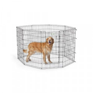 ПР0033945 Вольер для животных Life Stages 8 панелей 61х107h см с дверью, черная MidWest