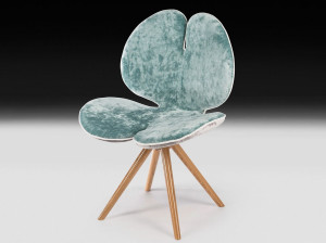 Мягкий стул на тканевом насесте