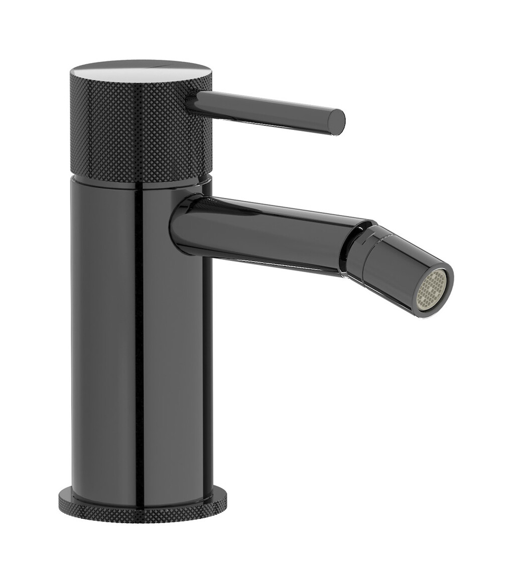 Смеситель для биде на 1 отверстие в комплекте с донным клапаном. WE ARE IB id220cf Black Chrome Industria