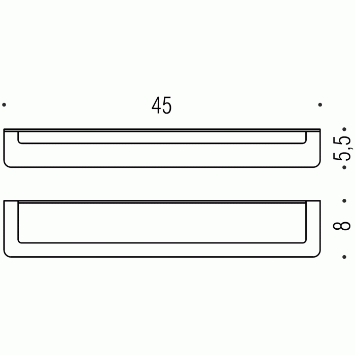 B7010 Полотенцедержатель 45 см COLOMBO OVER Colombo Design - Вид №2