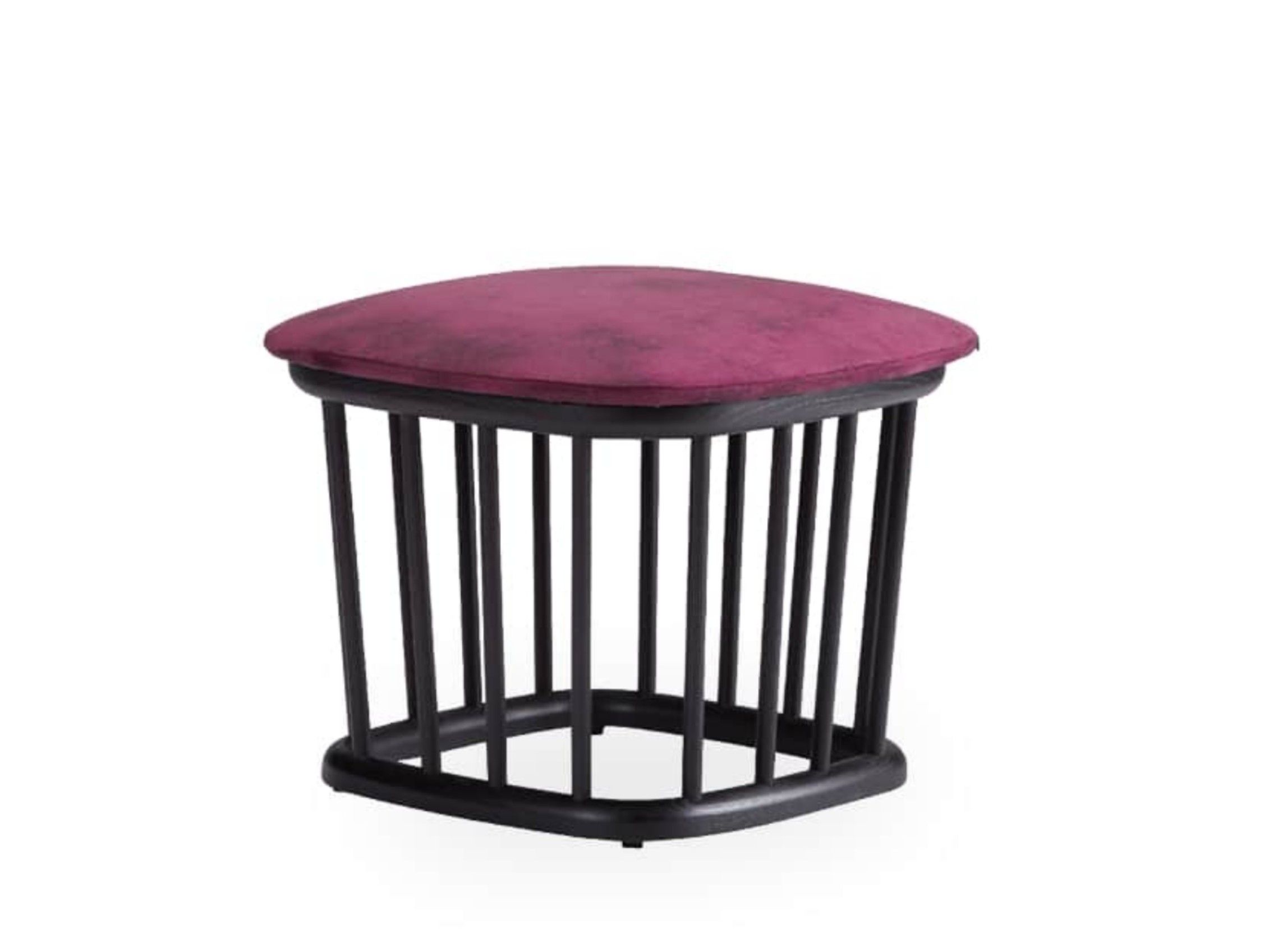 Низкий табурет из ясеня с мягким сиденьем ROSSIN Monte ARCH-00132695