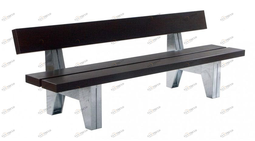 Euroform W Деревянная скамейка со спинкой Block 90, 90l, 90d