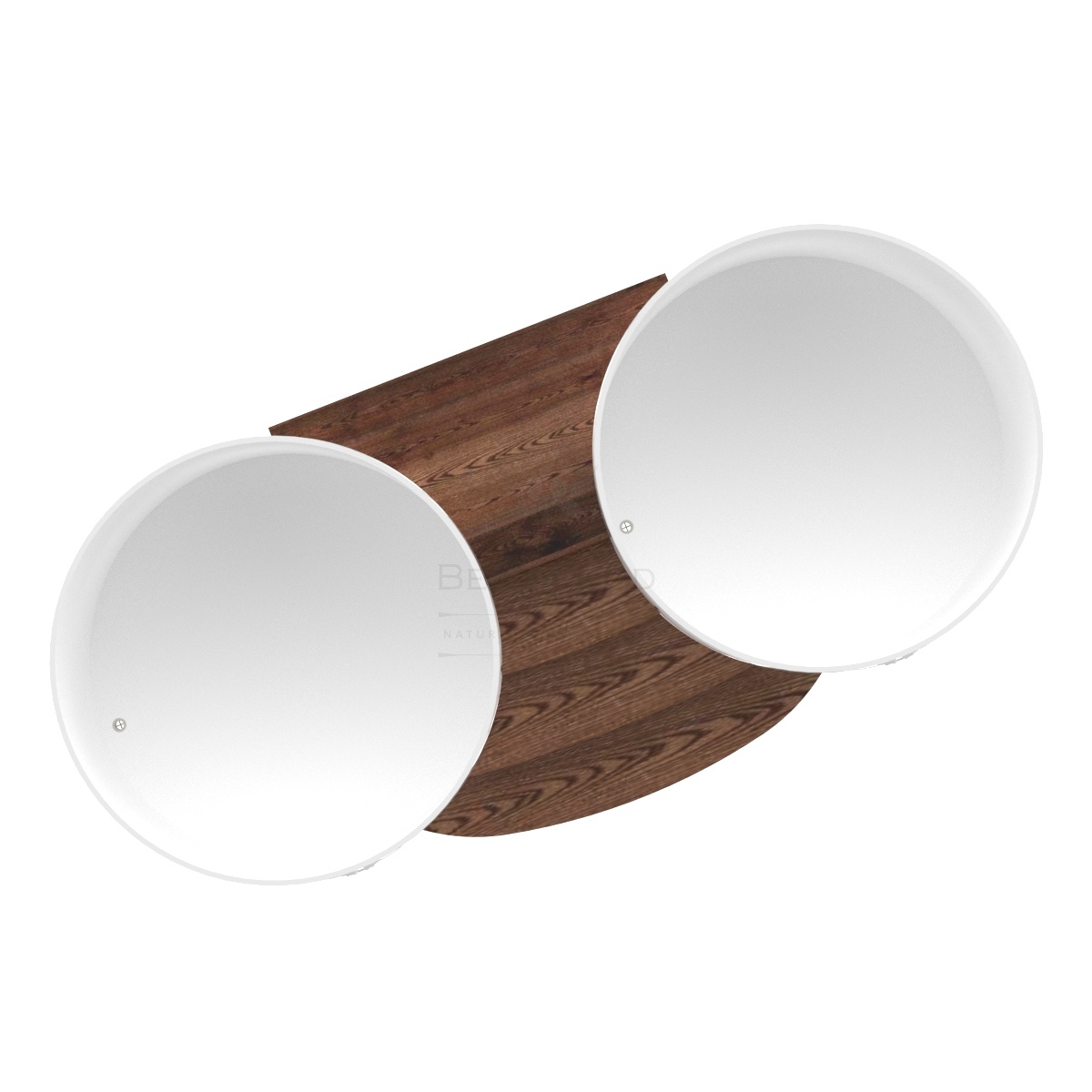 2075 Подиум на 2 купели D 2.0х1,2 лиственница мореная Alyarus  - Вид №2