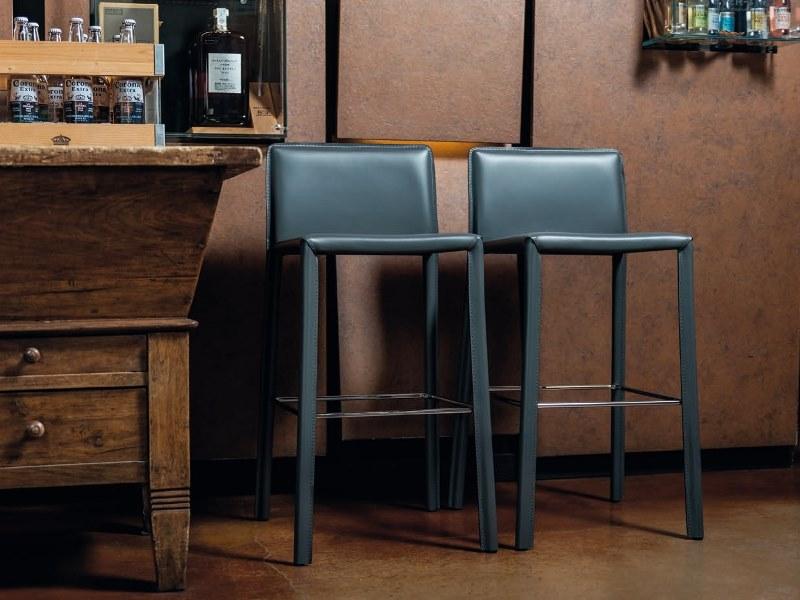 AP Factor Высокий кожаный табурет с подставкой для ног Virginia sun-id-1427650 - Вид №4