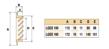 Деревянная вентиляционная решетка, тик 112x112 Santreyd sun-id-683640 - Вид №2