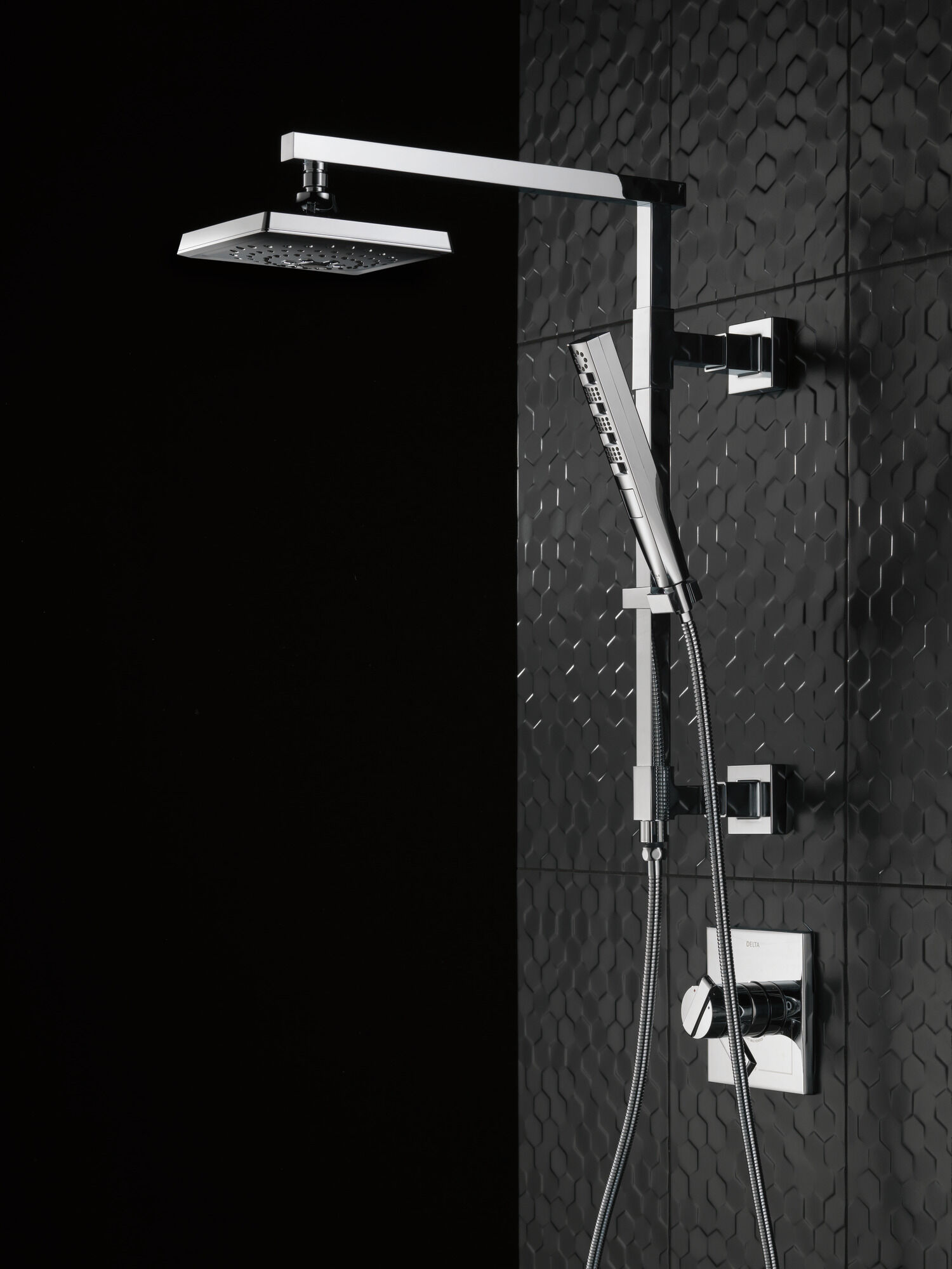 58410-KS Душевая колонна угловая 18 дюймов Delta Faucet Universal Showering Черный нержавеющий  - Вид №22