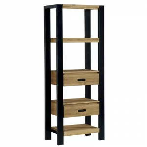 Стеллаж открытый с ящиками светло-коричневый 20 Lugano VAVI LUGANO 132565 Коричневый;черный