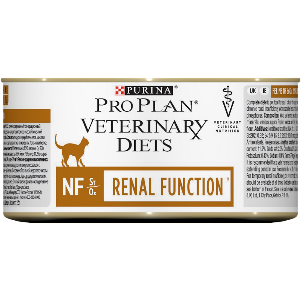 ПР0033168 Корм для кошек Veterinary Diets NF St/Ox при патологии почек, конс. 195г Pro Plan 