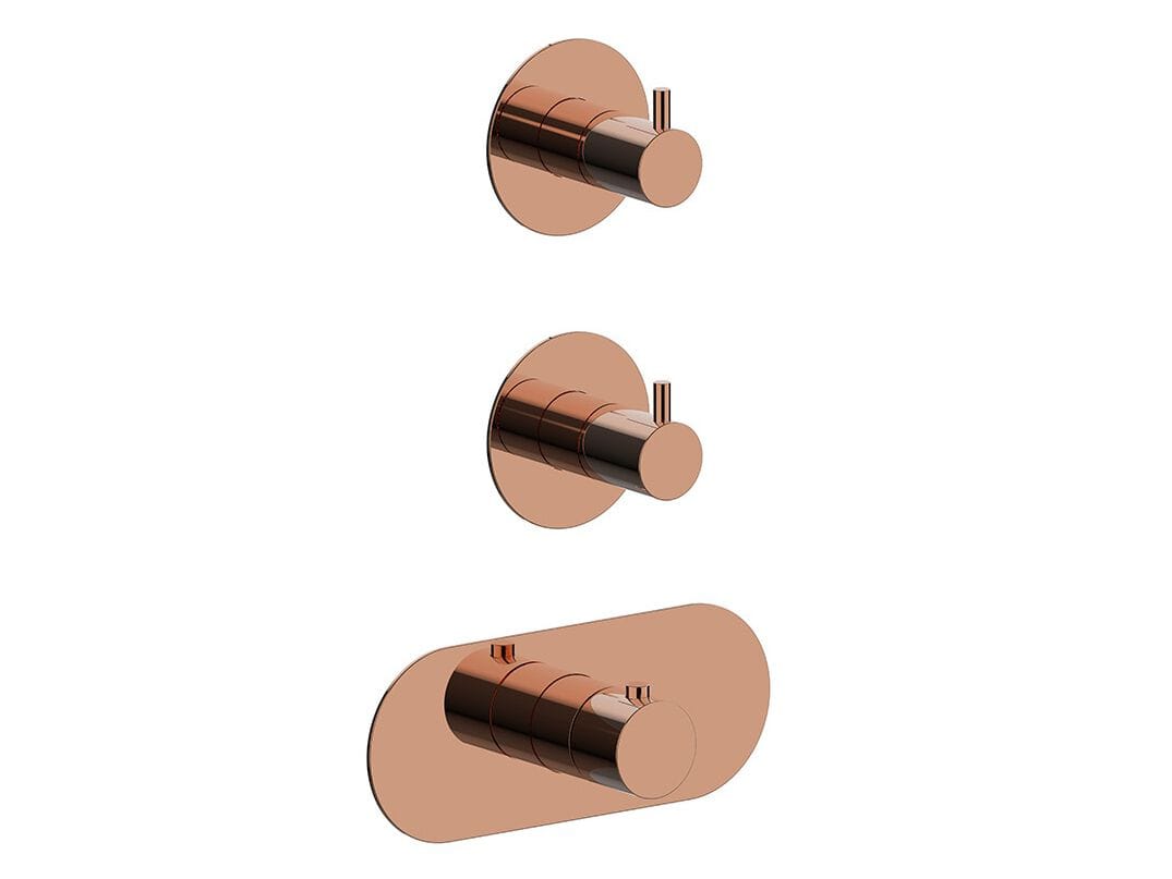 Термостатический смеситель для душа с 3 отверстиями Rubinetterie Frattini отдельная эстетика ARCH-00075862