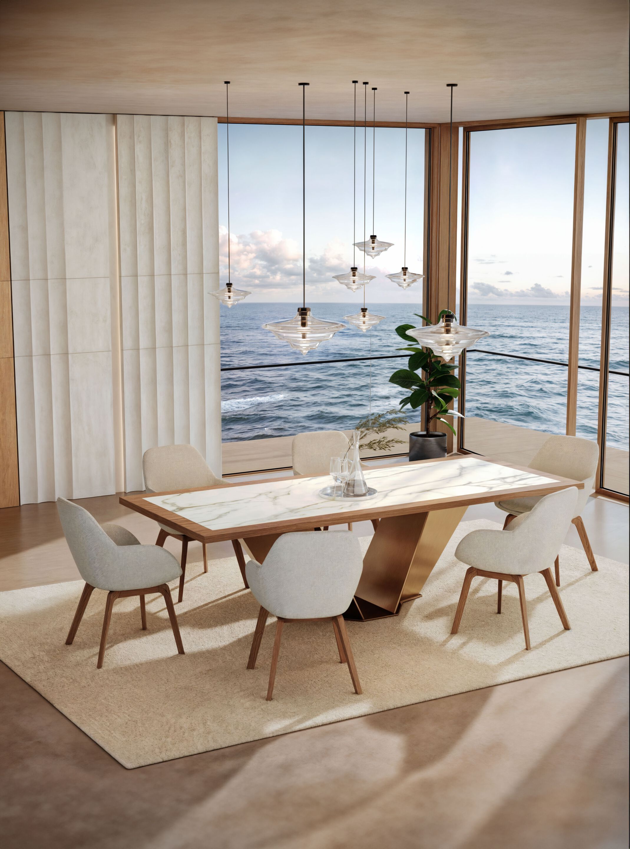 Прямоугольный мраморный стол Wayne Enterprises Home Collection WE-060 ARCH-00119986 - Вид №12