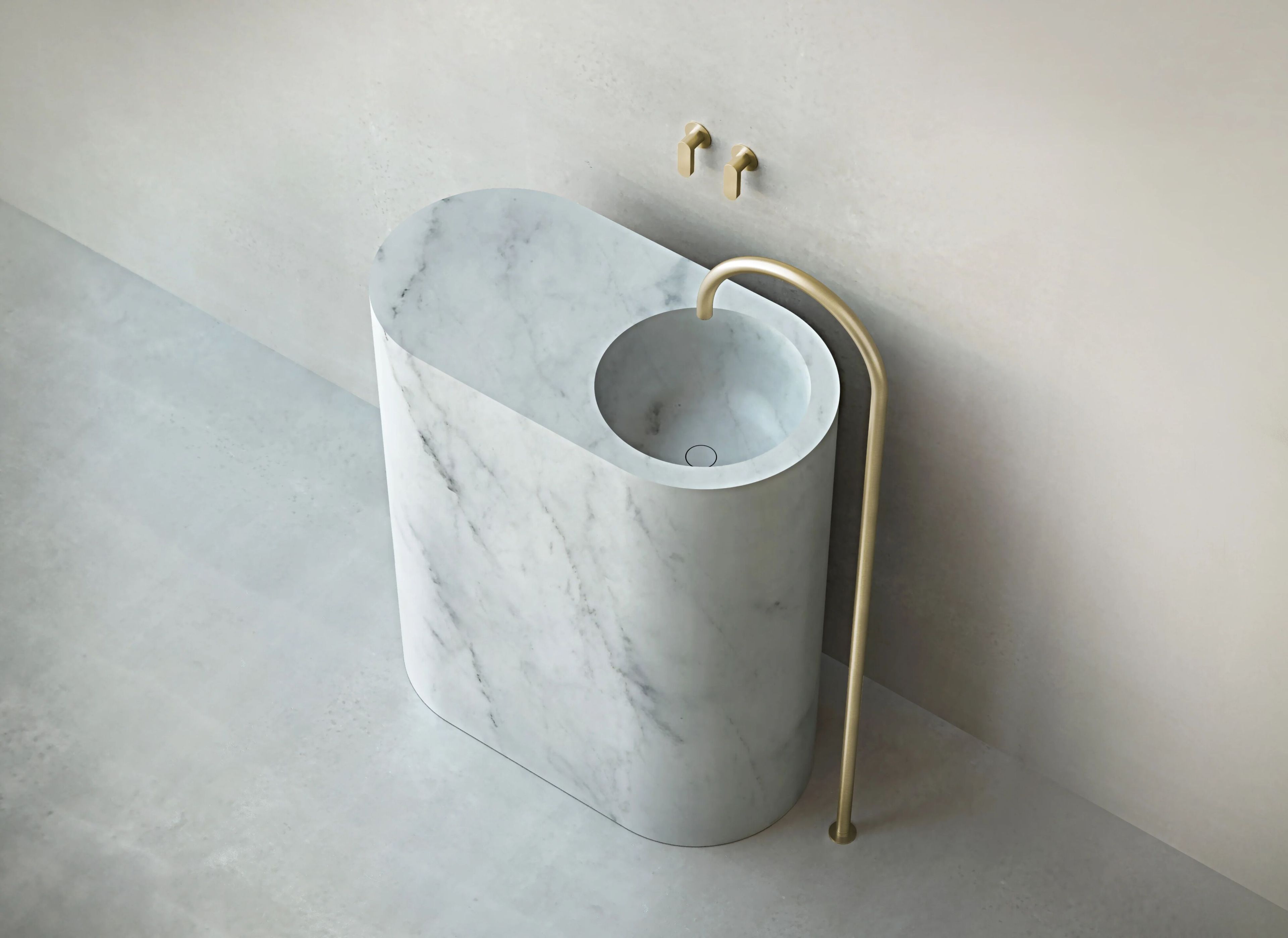 Напольная дозирующая насадка из нержавеющей стали для умывальника COCOON John Pawson ARCH-00119769 - Вид №4